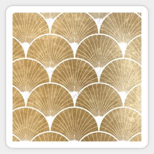 Art Deco elegance - golden fan II Sticker